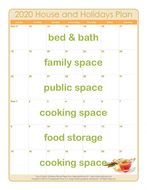 Print House Holidays Plan Calendars And Checklists Organized Home hhp calendar for 2021